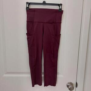 Lululemon Women's Cropped Legging Size 4 in Dark Adobe Burgundy
